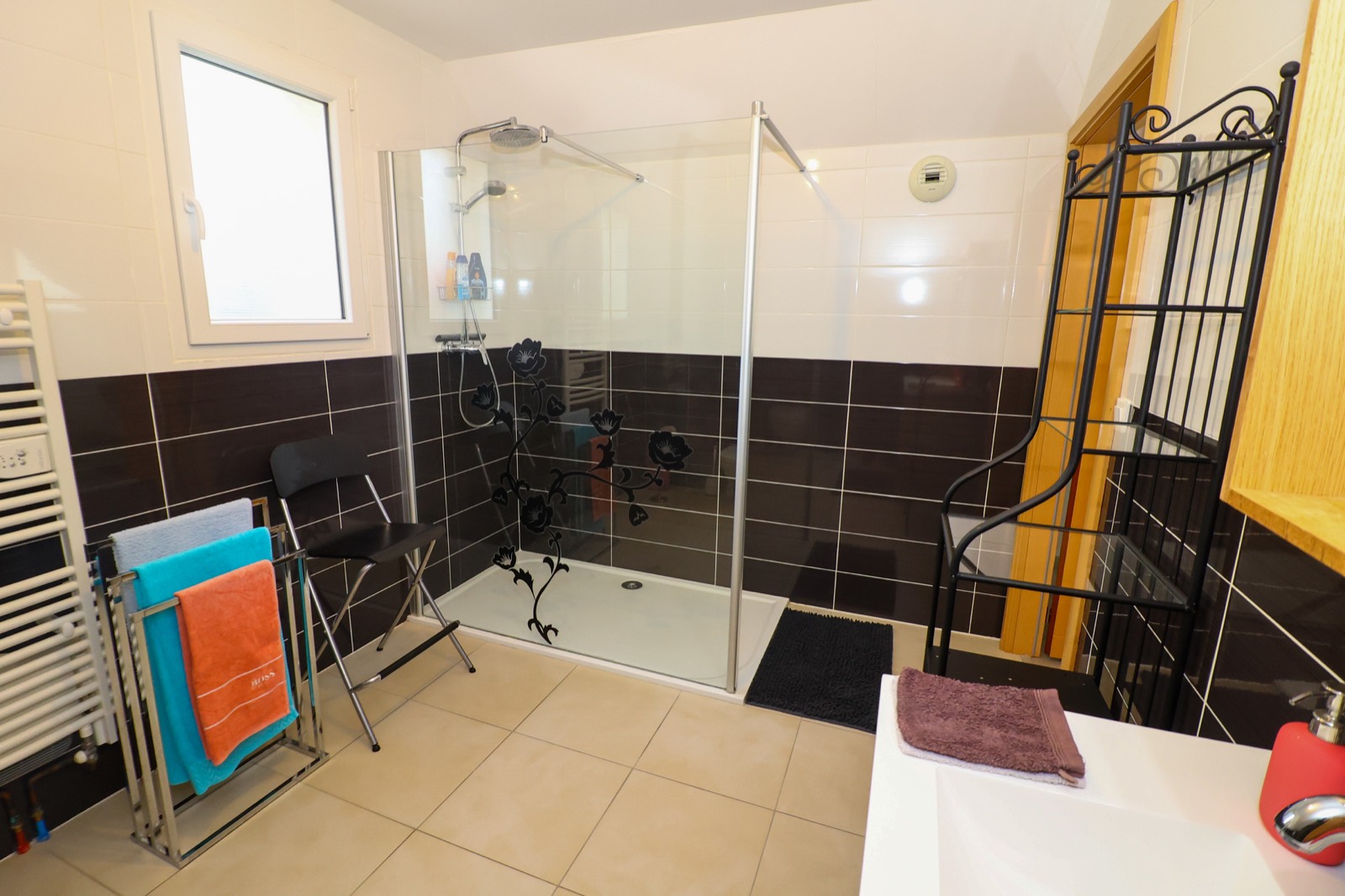 Douche à l’italienne à l’étage